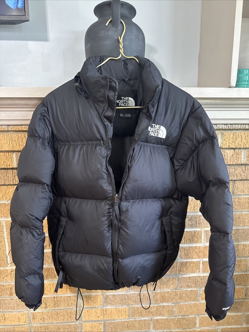 The North Face 1996 Retro Nuptse Black Puffer Jacket Men’s Sz Sm Down 700 Flaw